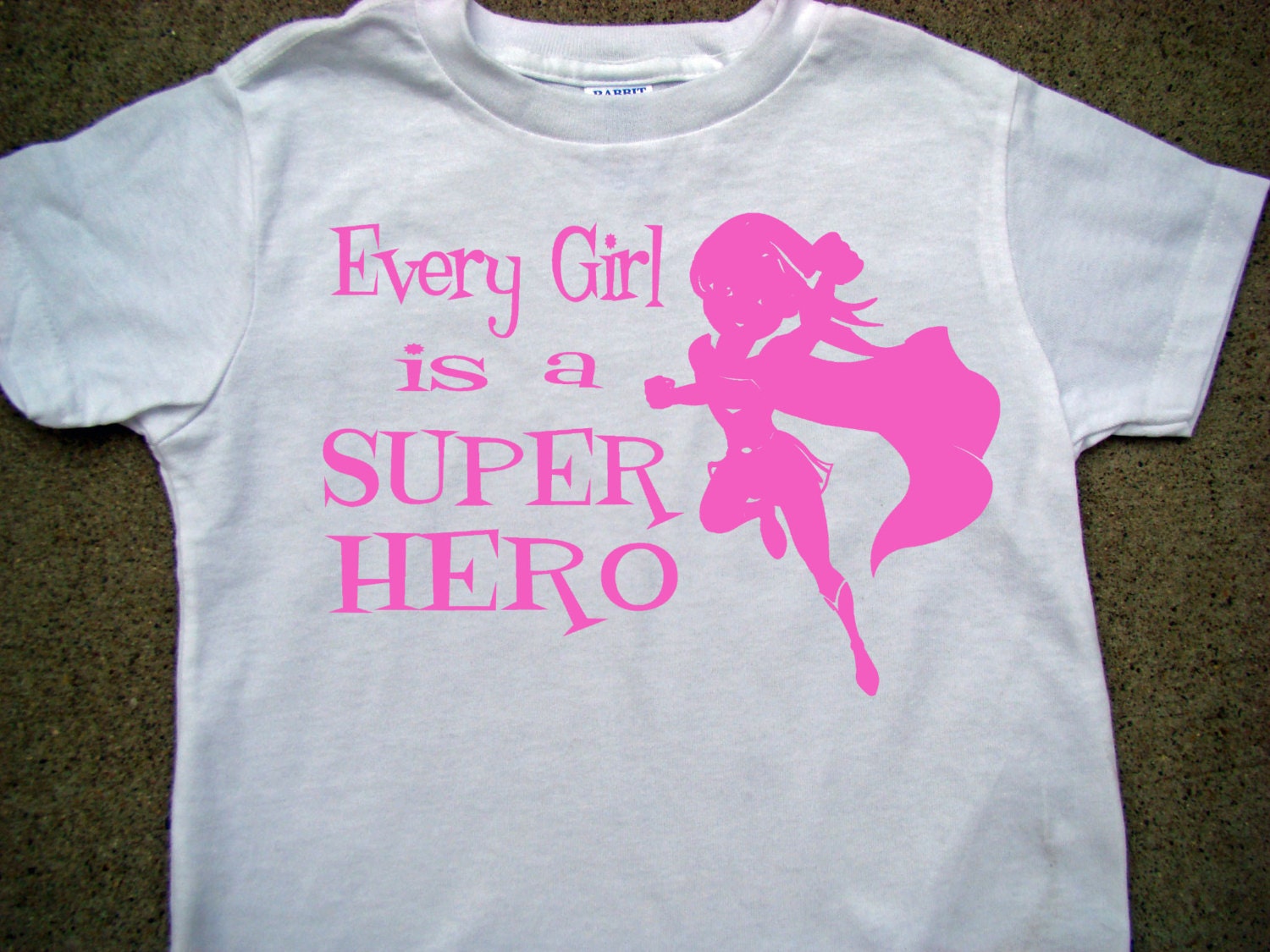 pink super hero shirt