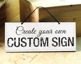 LONDON - Custom Signs in White, Blue, Navy, Brown, Black. Family Name Sign. Wedding Decor. Rustic Sign. Office Sign. Fathers Day Gift