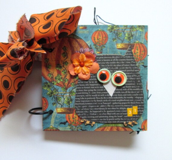 Items similar to One Outside Owl Mini Scrapbook Album 6x6 Mini