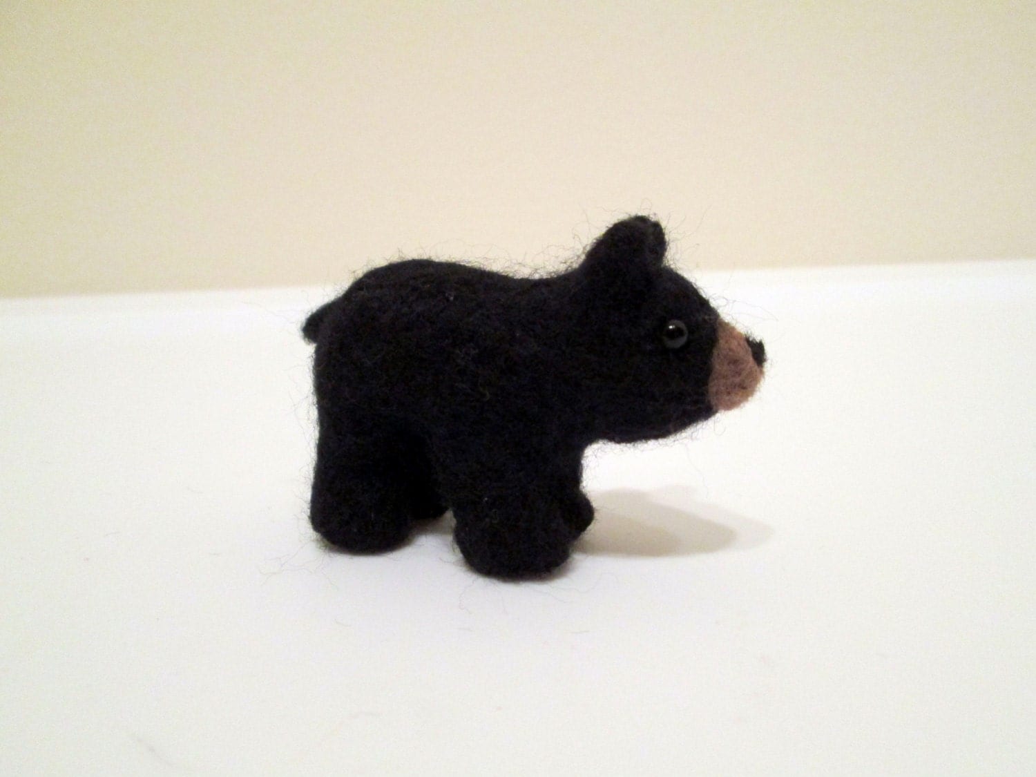 Felted Bear Cub Needle Felted Animal Black Bear