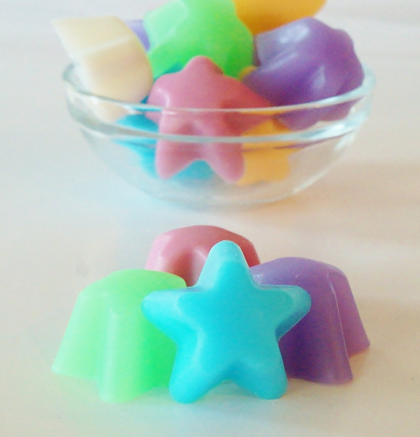 30 BULK MINI STAR Soaps Choose Scent & Color diy by crimsonhill