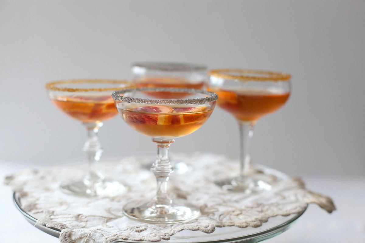 Gold and silver cocktail rimming sugar colored rim sugar for