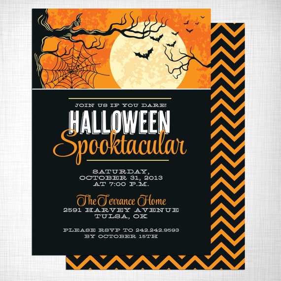 Items similar to Halloween Spooktacular Invitation DIY PRINTABLE on Etsy