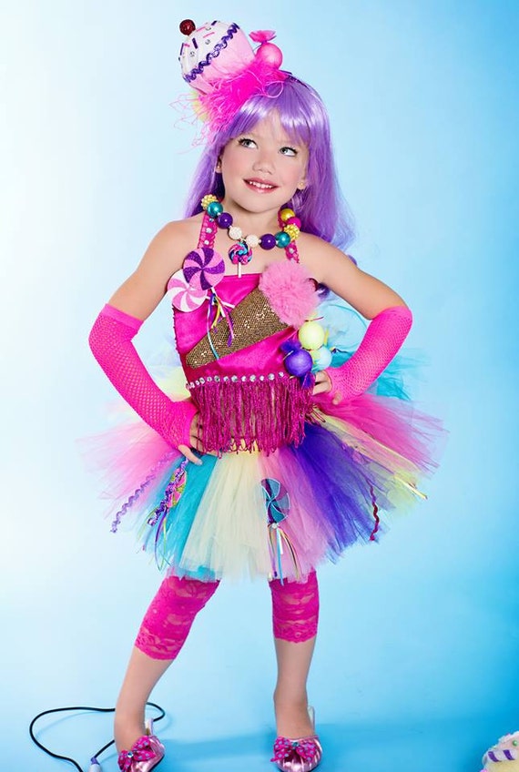 Items similar to Candyland/Katie Perry inspired tutu set with headband ...