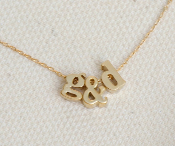 Monogram Necklace Gold