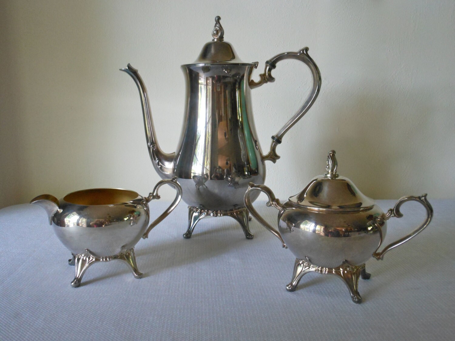 Vintage Wm A Rogers Silver Plated Coffee Tea Set by 2cool2toss