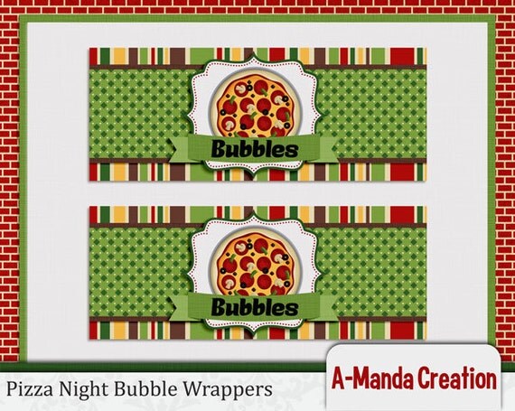 Pizza Night Birthday Party Bubble Wrappers Il_570xn