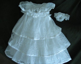 Sparkly Spanish Couture Baptismal Gown