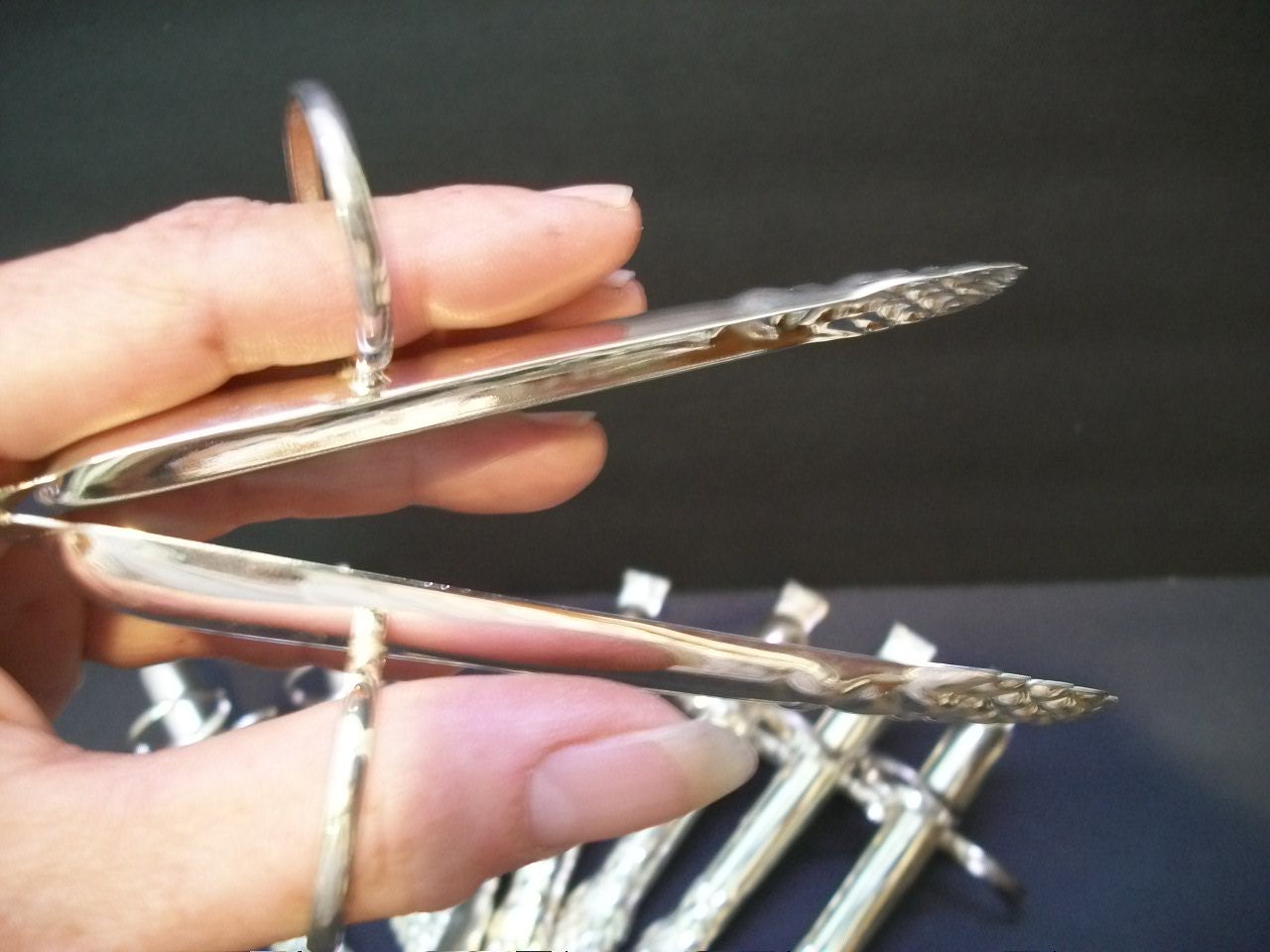 Vintage Housewares Asparagus Tongs Set of 8 Asparagus