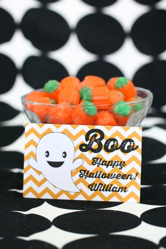 INSTANT DOWNLOAD, DIY, Happy Halloween favor tags Il_570xn