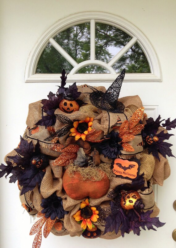 Burlap Halloween Wreath