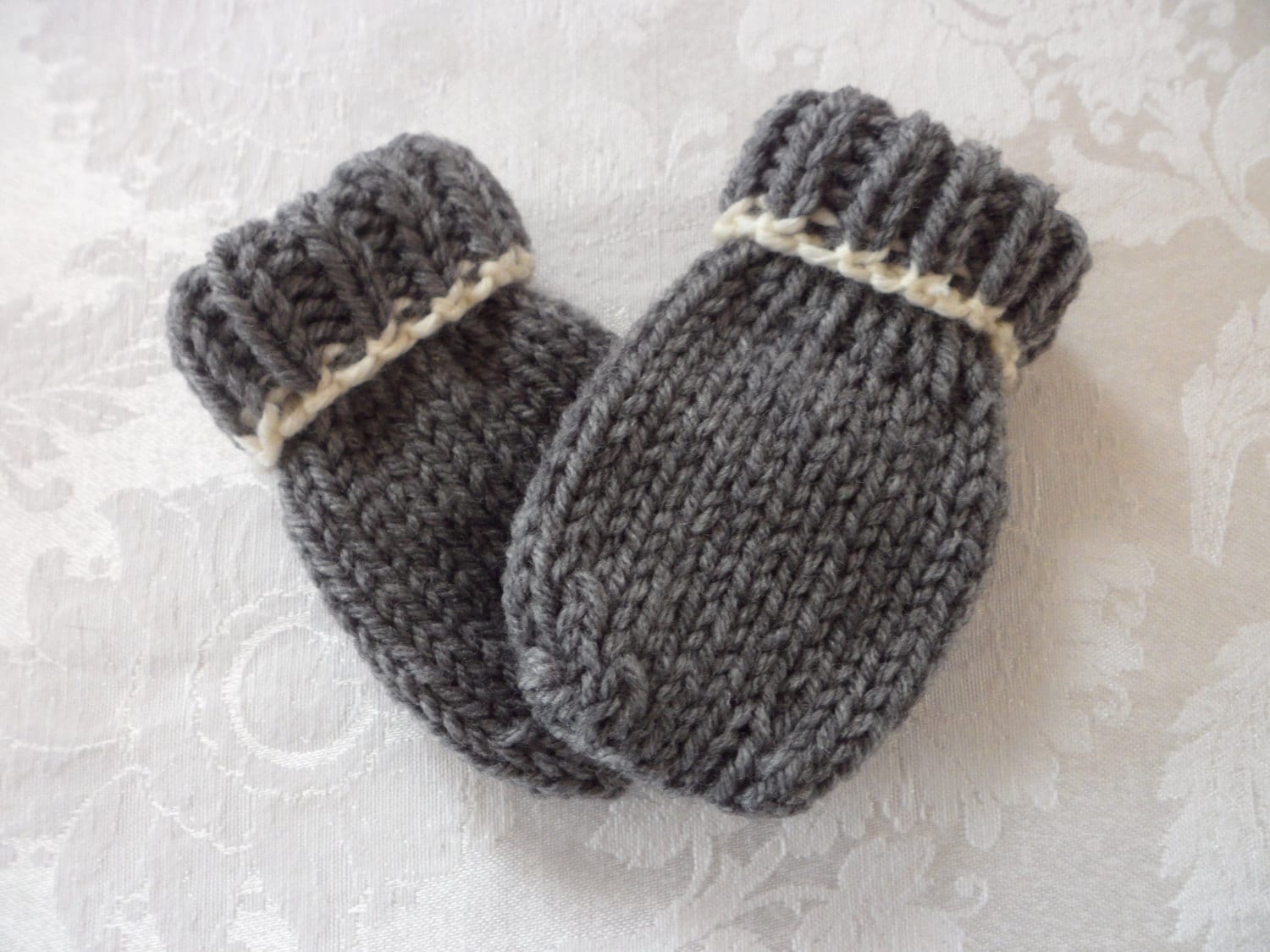 Baby Mittens Thumbless Hand Knit in Sizes Newborn to 18