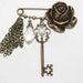 brooch, kilt pin, safety pin charm collection, charm collection brooch, safety pin charm collection