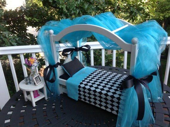 18 inch doll canopy bed