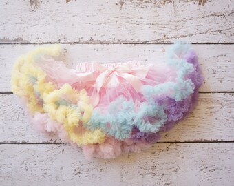 Pettiskirt - Tutu - baby pettiskirt - Girls Petticoat- Baby Easter- Rainbow Skirt - Pettiskirt - Easter- Newborn tutu - girls Pettiskirt