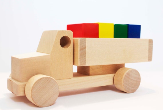 Handcrafted Wooden Lorry by WoodenToyGallery on Etsy