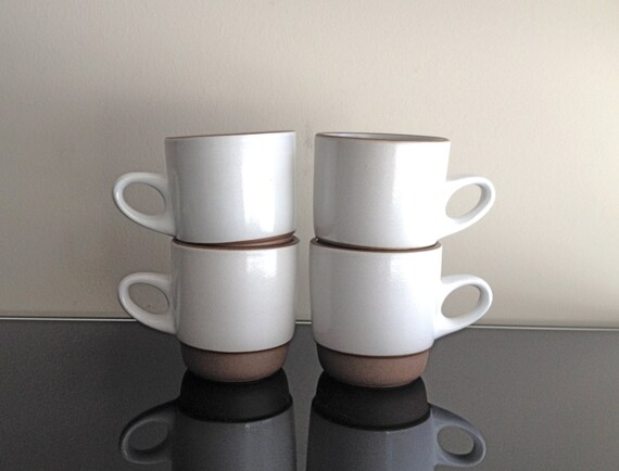 Heath Rim Stacking Mugs set of four by Modernismus on Etsy