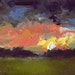 Night Meadow, Elyria - Original Oil Painting Landscape Painting by Seminary Road Artists