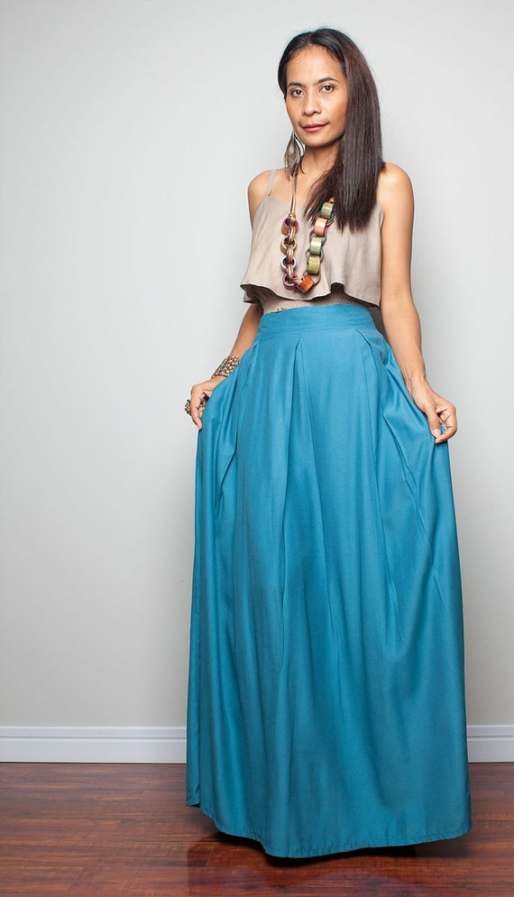 Maxi Skirt Floor Length Skirt / Jade Skirt : Feel Good by Nuichan