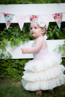 Girls silk and tulle dress, pink - 6m - 4T - birthday dress, flower ...