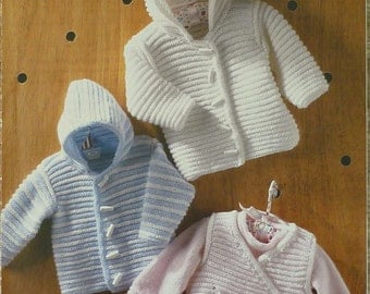 Baby Knitting Pattern K3013 Babies Jumper Jacket Body Warmer Knitting Pattern DK (Light Worsted) King Cole