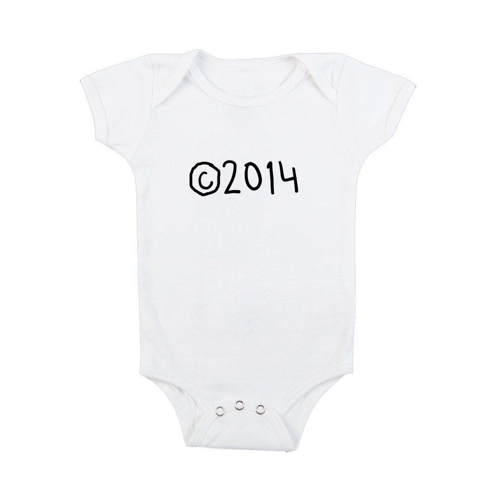 COPYRIGHT 2014 Baby Bodysuit One piece Romper 5 COLORS