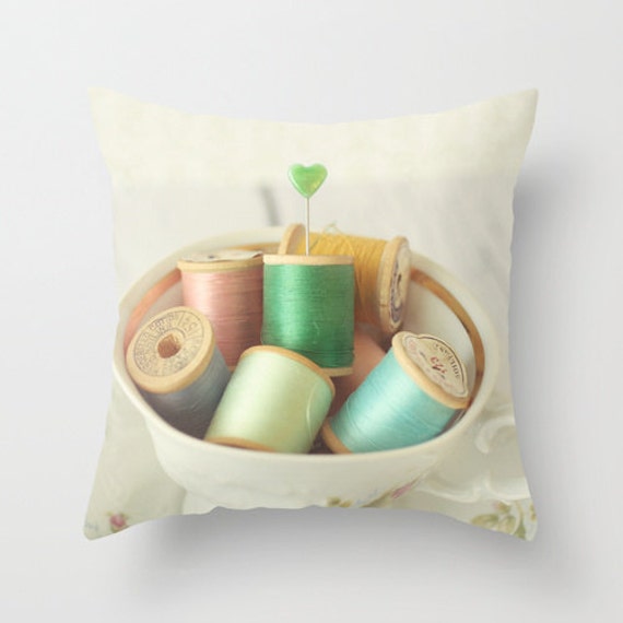 Items similar to Decorative Pillow Cover, Photo Pillow Case Accent Pillow Case Cup Of Vintage ...