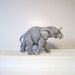 elephant, ceramic elephant, miniature elephant