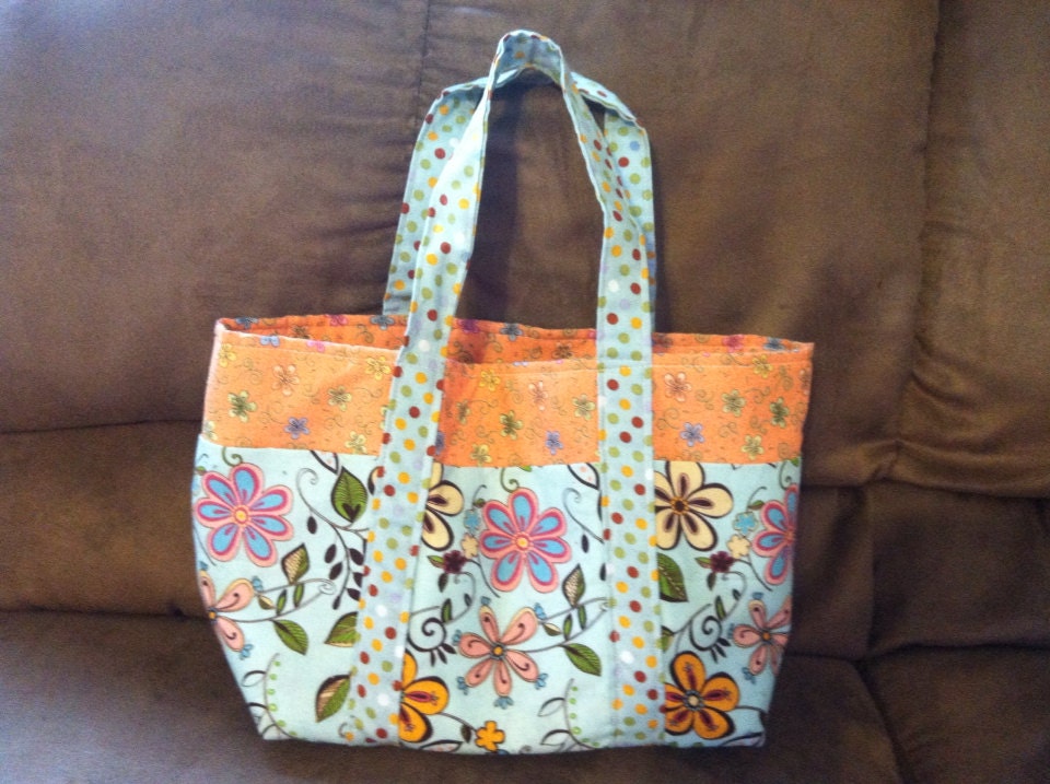 orange and blue purse