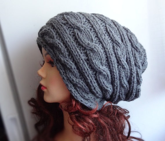 cable knit hat slouchy women and men High Heat Cap by Ifonka