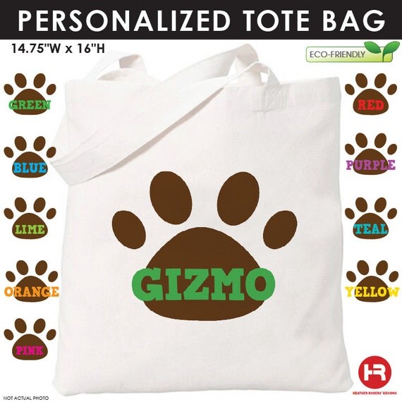 Items similar to Dog Tote Bag Personalized Dog Bag on Etsy