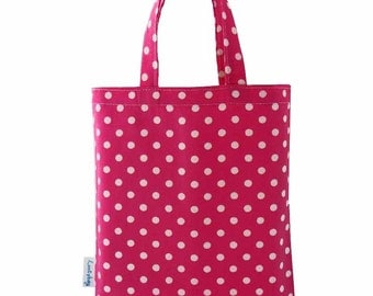 Pink Polka Dot Party Bag, Fabric Gift Bags, Loot Bags, Favor Bags