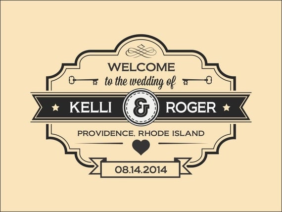 50 4" x 3" Welcome Bag/Box Labels - Wedding Stickers Printed with Your Colors Il_570xn