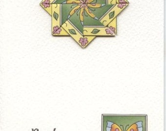 Best wishes card with teabag folded medallion design