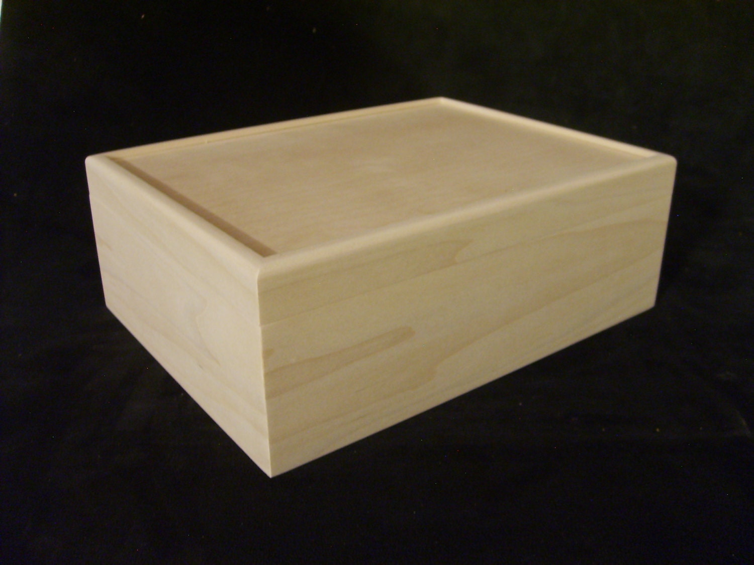 Unfinished wooden box with hinges 12 x 9 x 4 1 4 unfinished