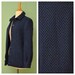 Vintage Womens Pendleton Jacket in Blue and Black Chevron Print Button Up with Front Pockets