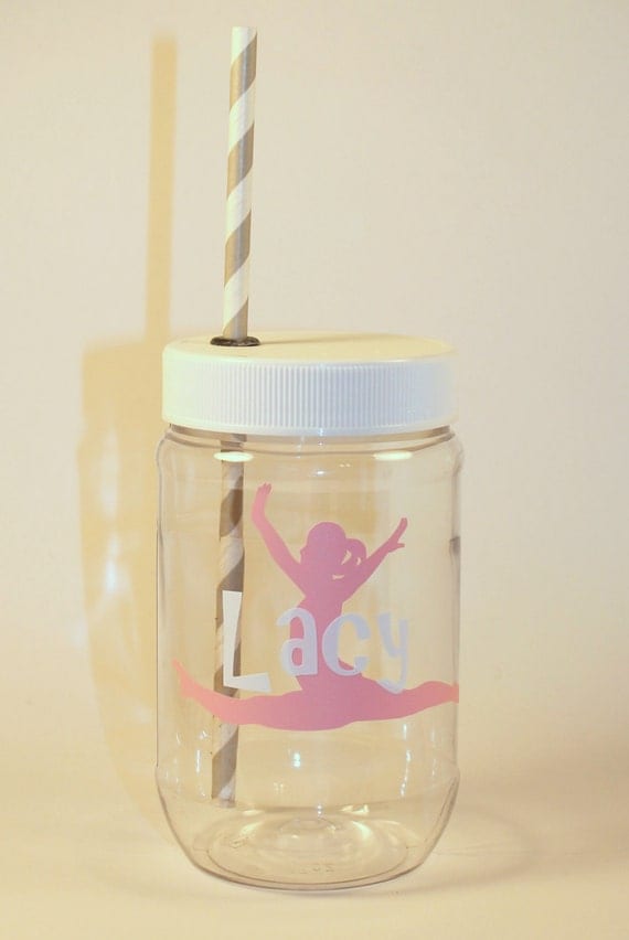 Personalized Plastic Mason Jar Cups by RememberedOnceMore on Etsy
