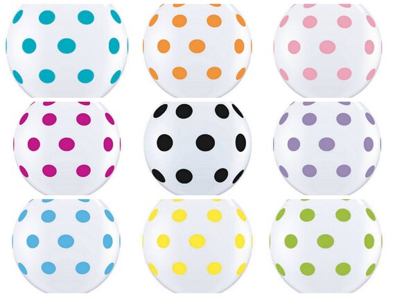 CHOOSE YOUR Color of Polka Dots! // 36 inch Polka Dot Balloons // Phot Props // Birthday Party // Baby Shower // Wedding Supplies Il_570xn
