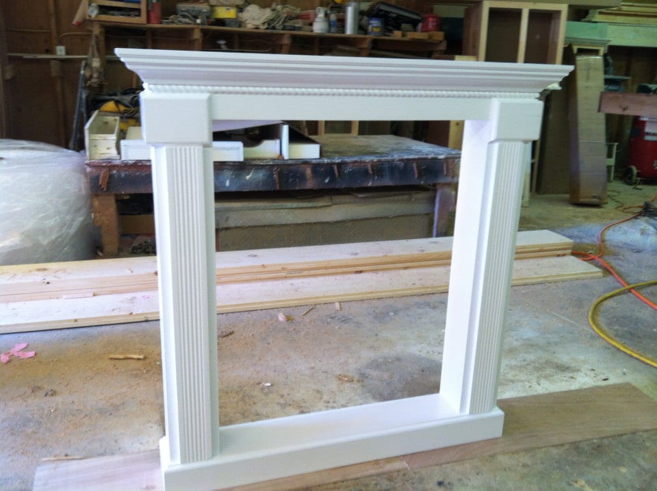 Full Fireplace mantel shelf custom faux by RaysCustomWoodwork