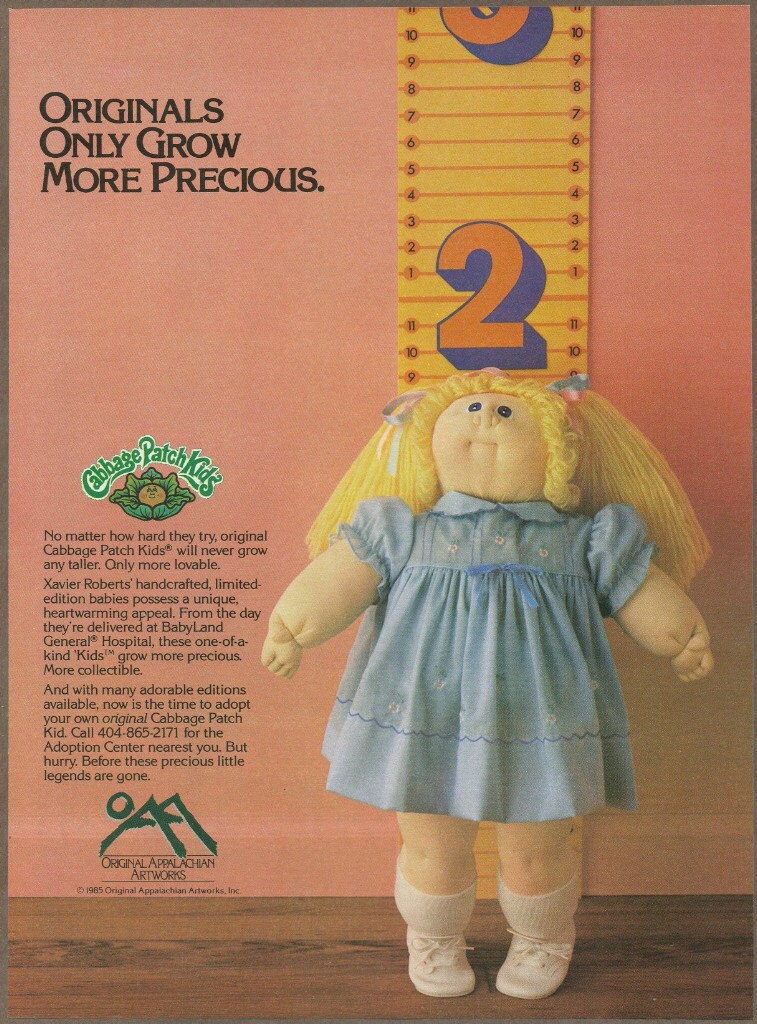 Original Cabbage Patch Kids Magazine Ad Toys Dolls Vintage