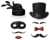Mr & Mrs Mustache Bash Cake Cupcake Toppers Il_170x135