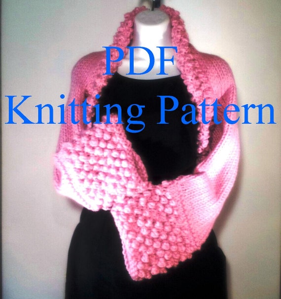 Easy Boho Shrug PDF KNITTING PATTERN . Incl plus sizes up to