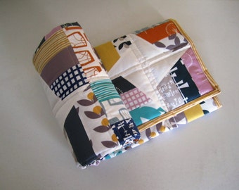 Lap Quilt - Windmill - Lotta Jansdotter Glimma - Baby Quilt