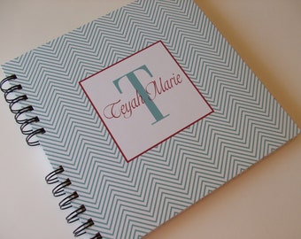 Baby Book | Baby Memory Album | Chevron Wire Bound Baby Memory Book