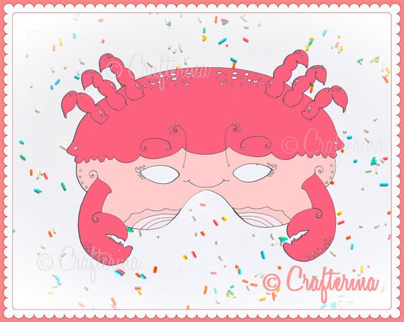 Crab Halloween Printable Mask Set PDF Play and Pretend