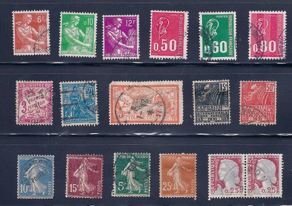 French Vintage Stamps 11a early 1900s onward