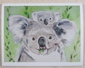 Koala Bear and Cub Mother's Day Card with Envelope