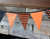 HALLOWEEN CANDY CORN fabric bunting banner, pennant flag garland - 9 feet Il_170x135