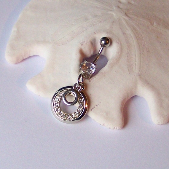Items similar to Belly Button Ring Belly Button Jewelry Two Tone