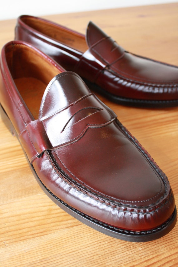 Barrie Ltd Booters Oxblood Penny Loafers Vintage Mens Size 11